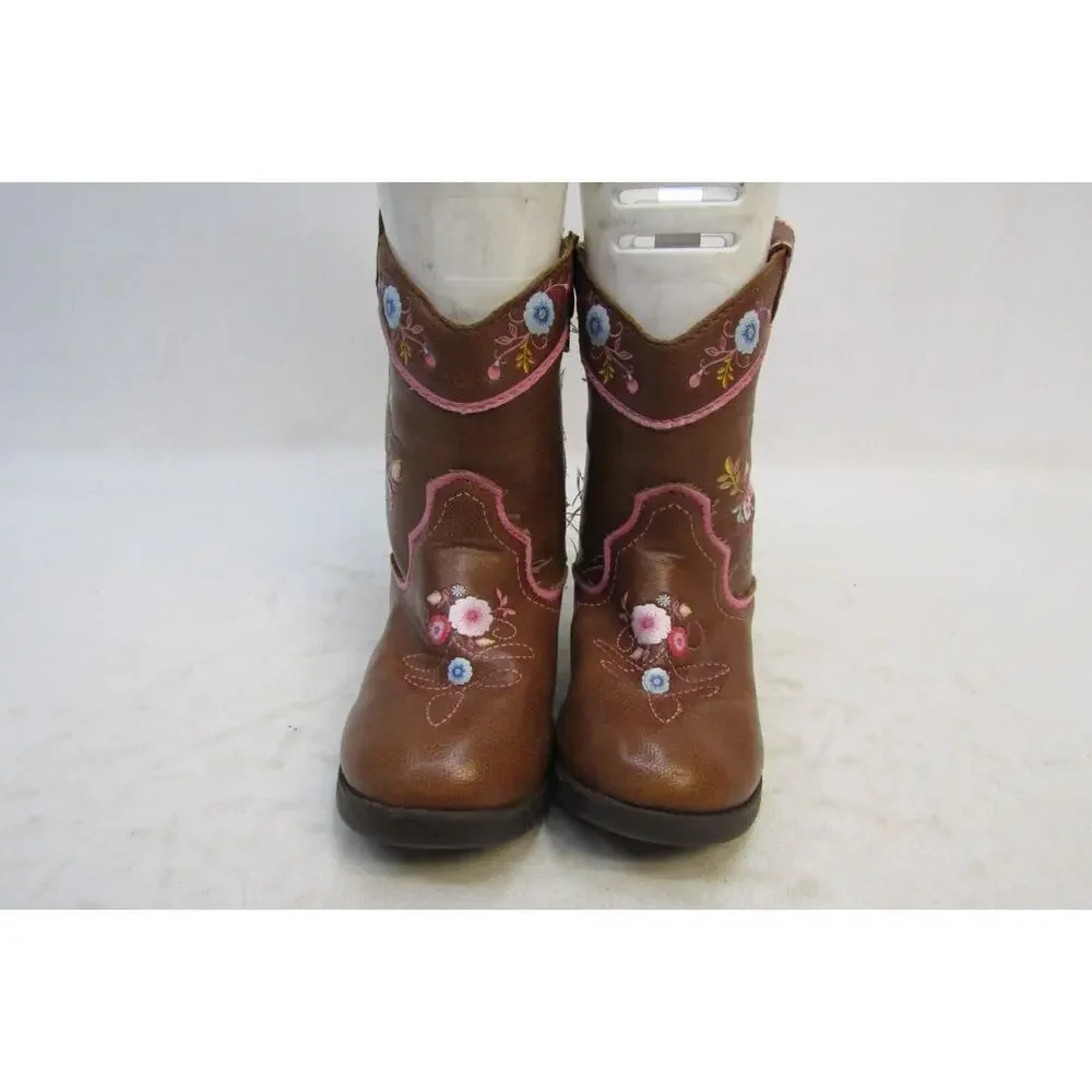 Spirit Dreamworks Wild and Free Toddler Size 7 Brown Zip Cowboy Boots